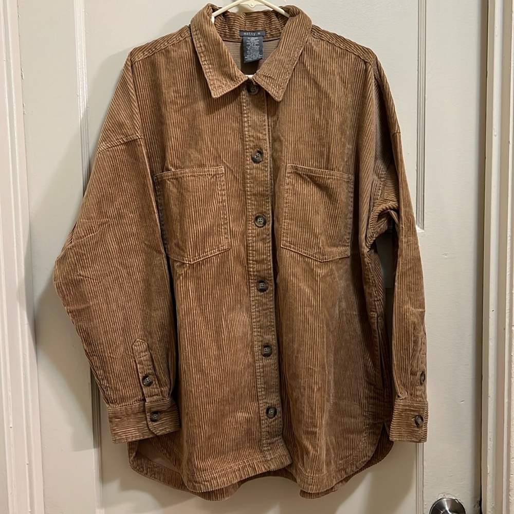 Marty M corduroy shirt jacket size XL